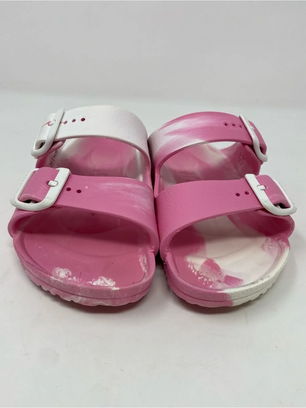 Birkenstock Kids Arizona EVA Sandals in Pink and White Tie-Dye